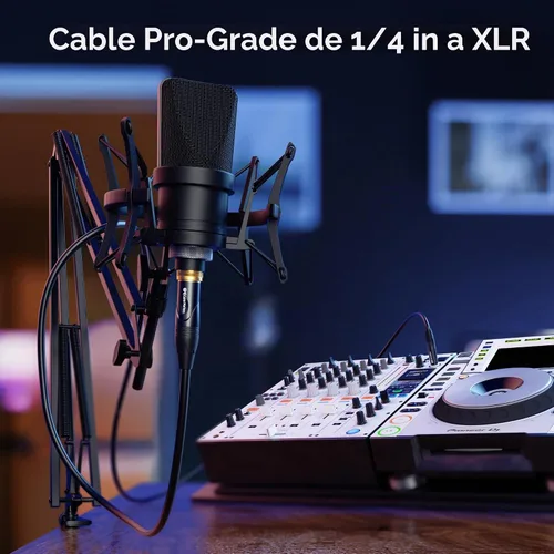Vista 3 de Cable Matters Cable TRS corto de 6.35mm (1/4 de pulgada) a XLR - 3 pies, macho a hembra, cable XLR a 1/4