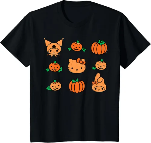 Vista 27 de Camiseta de Halloween Hello Kitty My Melody Kuromi Pumpkins