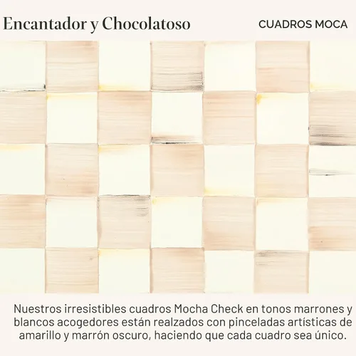 Vista 3 de MACKENZIE-CHILDS Hervidor de té, 2 cuartos de galón, marrón y blanco moca a Mocha Check