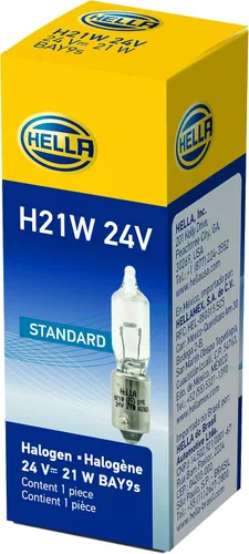 Vista 3 de HELLA Bombilla halógena miniatura H21W 24V de larga duración