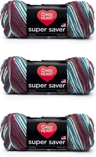 Vista 90 de Red Heart Hilo Super Saver, paquete de 3, camuflaje, 3