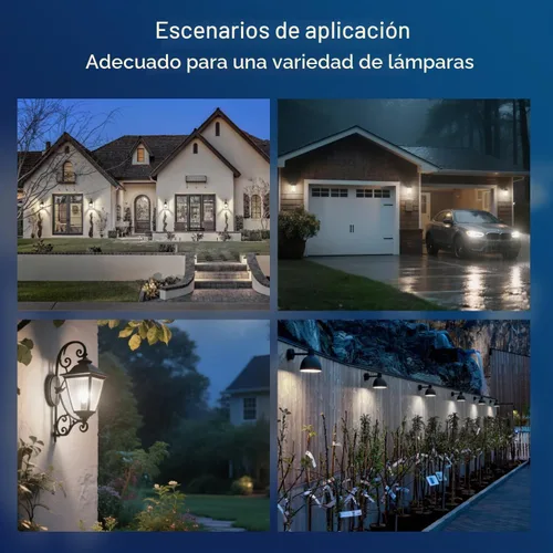 Vista 5 de FLSNT Foco LED del amanecer al anochecer con sensor para exteriores A19, 5000K Luz diurna, 7W (equivalente a 60W), 800LM, base E26 de filamento 60w