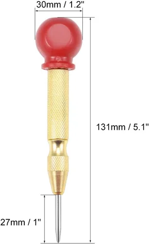 Vista 2 de uxcell Herramienta manual automática de impacto ajustable de 5 pulgadas para metal y madera, plástico, acero Cr-V con caja de latón