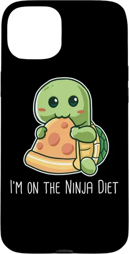 Vista 9 de Funda para iPhone 11 Pro Max I'm On The Ninja Diet Divertida Tortuga Comiendo Pizza Nerd Geek