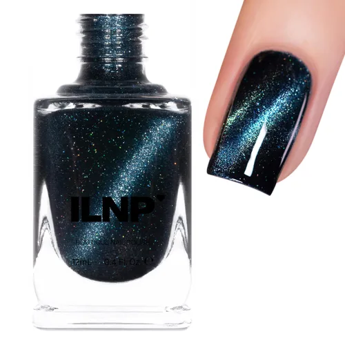 Vista 10 de ILNP Dark Matter - Esmalte de uñas magnético negro a rojo Materia Oscura