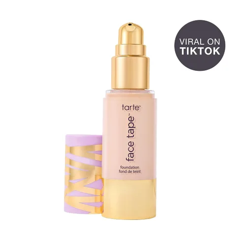 Vista 2 de tarte base de maquillaje face tape – Base de cobertura completa con acabado mate con Snow Mushroom y ácido hialurónico para hidratación, resistente