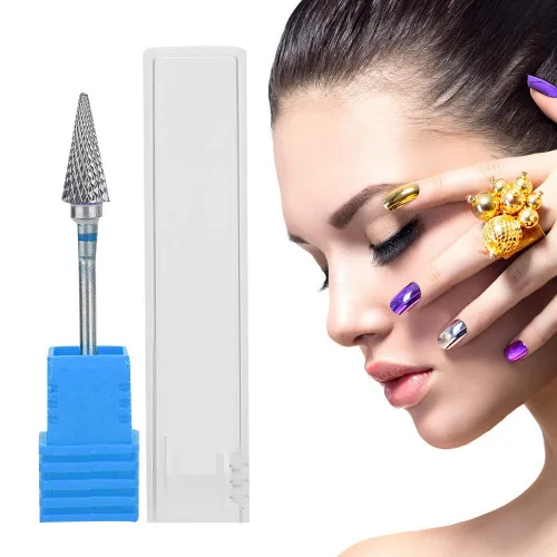 Vista 4 de Broca de manicura de acero de tungsteno para arte de uñas, brocas eléctricas para manicura y pedicura, cabeza de molienda, herramientas de arte