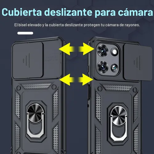 Vista 3 de Funda para Moto G Power 5G 2026/2025 Funda integrada para cámara deslizante negra