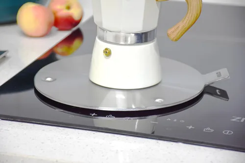 Vista 5 de Difusor de calor de 5.5 pulgadas, adaptador de inducción de acero inoxidable con puntos cóncavos para estufa de gas eléctrica, placa de inducción
