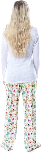 Vista 3 de Star Wars Womens' The Mandalorian The Child Tropical Sleep Pajama Pants