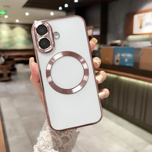 Vista 29 de Funda magnética transparente compatible con iPhone 11, lujosa funda MagSafe transparente a prueba de golpes con protector completo de lente