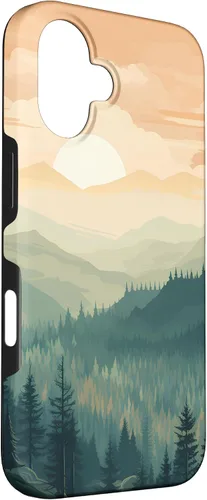 Vista 3 de iPhone 16 Landscape Nature Mountains Trees Case