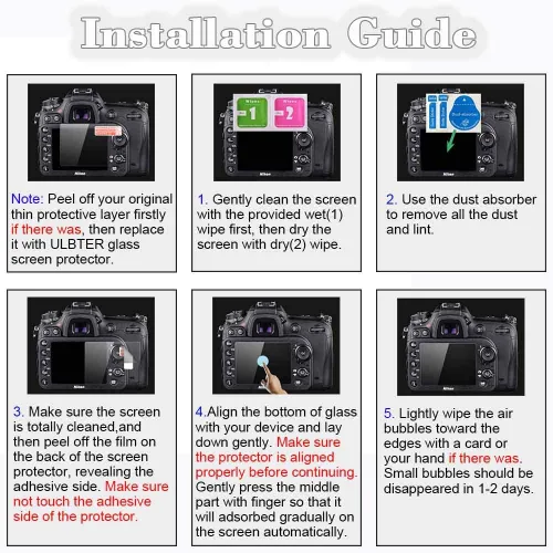 Vista 7 de ULBTER Protector de pantalla para cámara GoPro Hero 8 Hero8 negro + protector de pantalla de lente + cubierta de tapa de lente, protector de vidrio