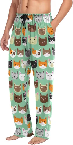 Vista 5 de Cute Pajama Pants Mens Lounge Pants Super Soft Men Pajama Bottoms with Pockets Drawstring