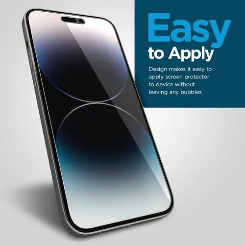 Vista 6 de Case-Mate Protector de pantalla para iPhone 14 Pro Max de 6.7 pulgadas, vidrio templado antiarañazos con protección contra roturas, película