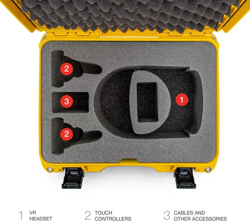 Vista 6 de Nanuk 925 Funda rígida impermeable con inserto de espuma para Oculus Quest 2 - Amarillo