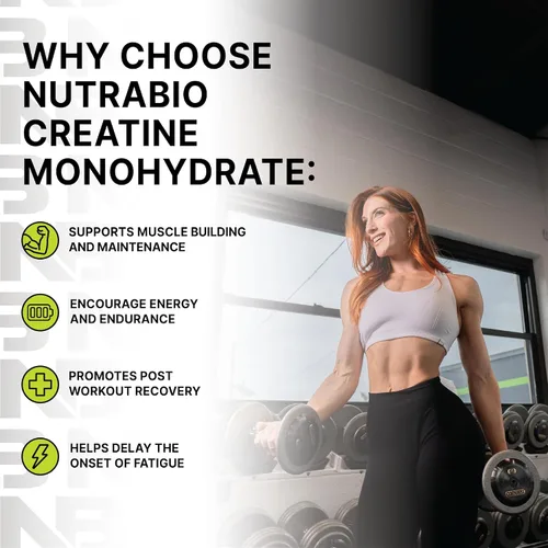 Vista 3 de NutraBio - Monohidrato de creatina de grado micronizado y puro, refuerza la energía y la fuerza muscular (35.27 onzas), sin sabor, probado por HPLC