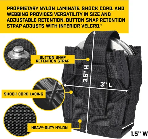 Vista 3 de High Speed Gear MOLLE - Funda para esposas montadas Funda universal para esposas que se adapta a cadenas y puños con bisagras