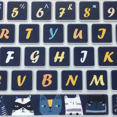 Vista 5 de Funda de teclado para Apple iMac Magic Keyboard 2ª generación MLA22LL/A (Modelo: A1644), protector de piel de silicona con diseño de letras grandes