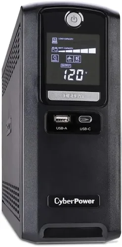 Vista 4 de CyberPower CST135UC 1350VA/810W Simulated Sinewave LCD Sistema UPS de respaldo de batería, negro