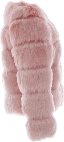 Vista 6 de Simplee - Chaqueta de lujo de piel sintética, abrigo corto para mujer