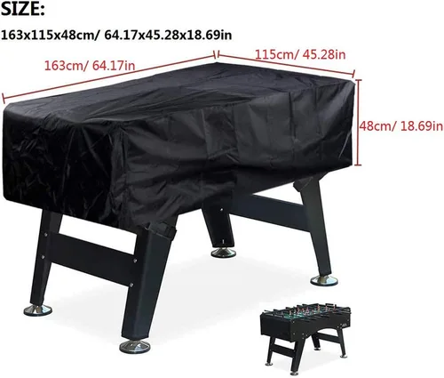 Vista 2 de J&C Funda de mesa de futbolín para exteriores, impermeable, 420D, con hebilla ajustable, para patio, fiesta, mesa de juego, para mesa de futbolín