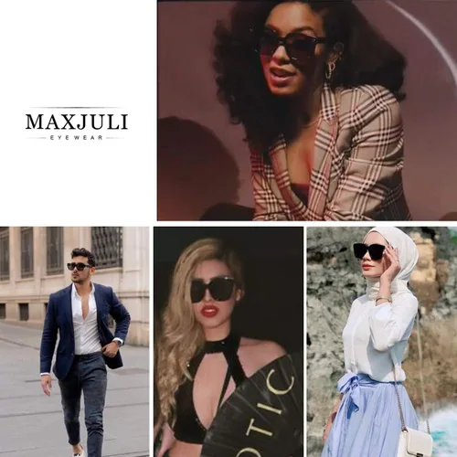 Vista 2 de MAXJULI Oversized Sunglasses for Women Men UV Protection 8056