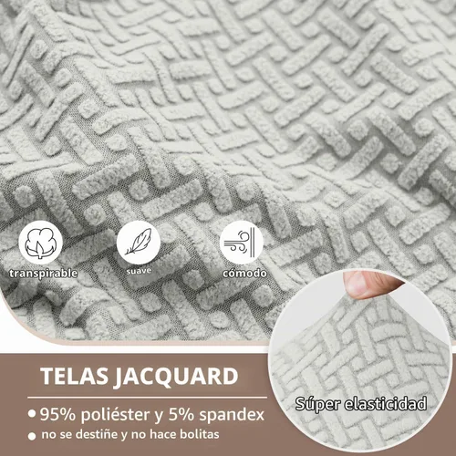 Vista 5 de ALIECOM Fundas de sofá seccional reclinable 100% impermeables en forma de L, elásticas, de esquina, funda de sofá seccional reclinable lavable, Gris