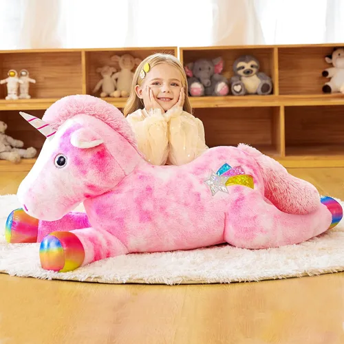 Vista 14 de EARTHSOUND Juguete de peluche con diseño de conejo gigante, conejo de 23 pulgadas de tamaño grande, juguetes suaves de tamaño jumbo, lindo y enorme