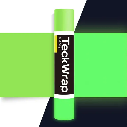 Vista 10 de TECKWRAP - Hojas precortadas de vinilo adhesivo que brilla en la oscuridad, apariencia mate, para manualidades, paquete de 6 hojas de 12 x 12