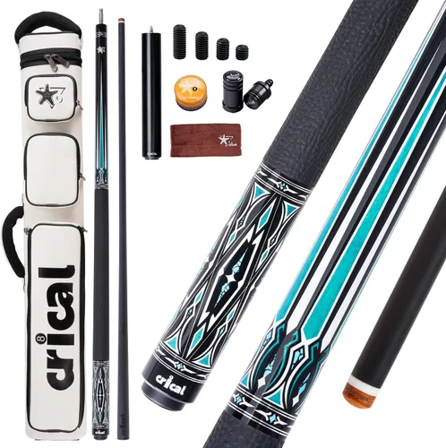 Vista 8 de CRICAL Carbon Fiber Pool Cue Set, Low Deflection, Pro Taper Shaft, 58 Inch