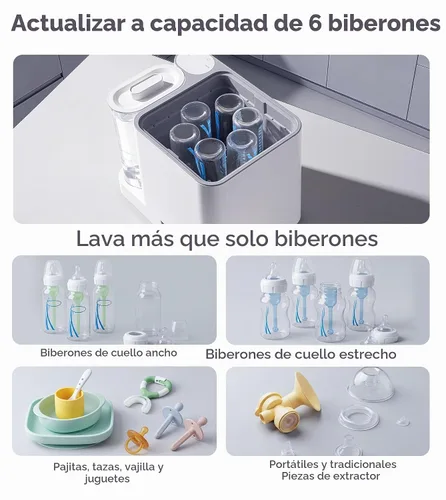 Vista 3 de NCVI Lavadora grande de biberones, esterilizador y secadora, capacidad