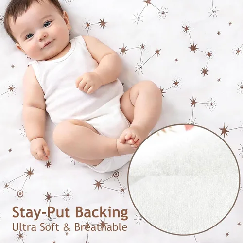 Vista 6 de Almohadilla de cama impermeable para bebé, lavable, reutilizable, de 31"x40" grande, protector de colchón para niños pequeños, almohadillas