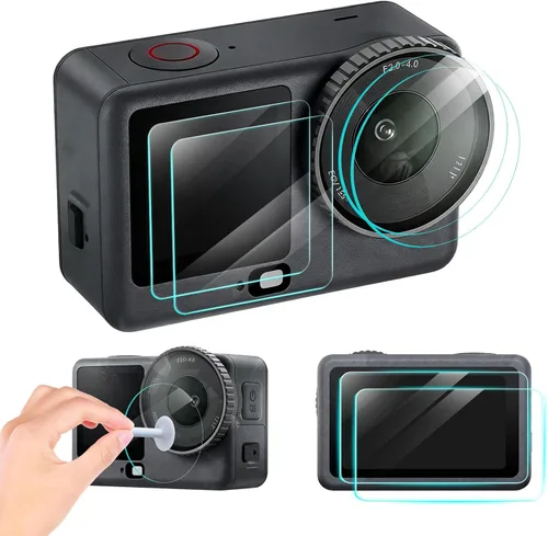 Vista 11 de Protector de pantalla de lente para DJI Osmo Action 6, accesorios con kit de instalación de alineación automática (paquete de 3), protector