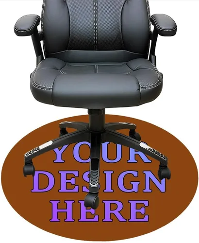 Vista 97 de Tapete redondo personalizado para silla de escritorio de oficina, diseño de tu propio logotipo de foto, texto, alfombrillas circulares
