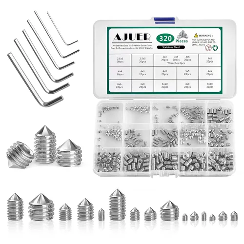 Vista 9 de 360PCS Tornillo de cabeza Allen hexagonal M2.5/M3/M4/M5/M6/M8