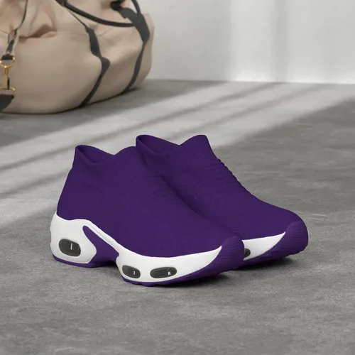 Vista 2 de Tenis de malla para mujer, antideslizantes, sin cordones, ligeros, con cámara de aire, para correr, trabajar