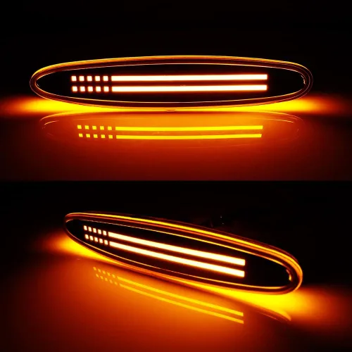 Vista 4 de Lente ahumada ámbar LED delantero marcador lateral luz Fender lámpara compatible con Mazda 6 Mazdaspeed6 GG GY GG1 GY1 Pieza OEM GK2A515E0A