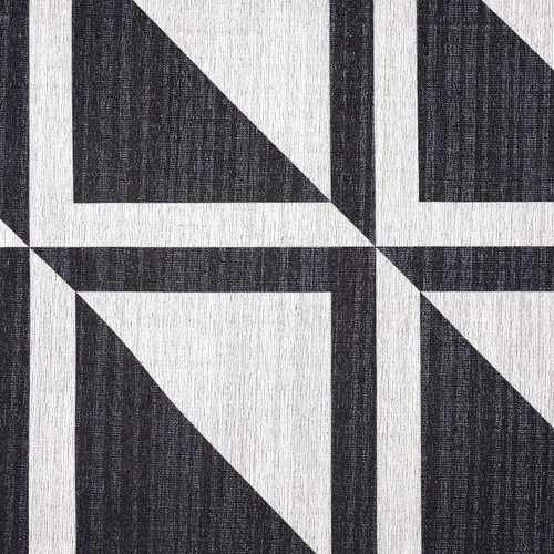 Vista 8 de Abani Parker Collection - Alfombra de área con diseño de cuadrados de alto contraste, color marfil/negro, 4 x 6 pies, fácil de limpiar, duradera