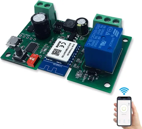 Vista 14 de Módulo de conmutación de relé WiFi inteligente de 1 canal USB 5V/AC85V-250V, compatible con control Bluetooth, control remoto de la aplicación