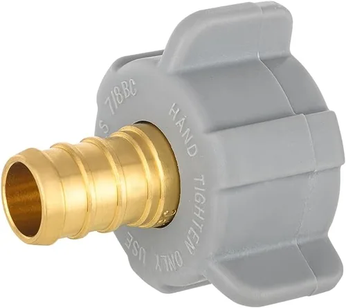 Vista 10 de Adaptador recto giratorio EFIELD 1/2" Pex X 7/8" BC (Ballcock) Tubería de latón PEX FittingsAdaptador recto giratorio de tuerca