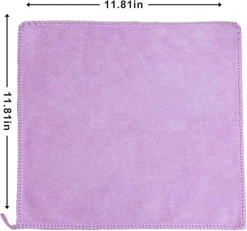 Vista 2 de CQT Paño de limpieza reutilizable de microfibra Paño de lavado, paño de cocina (11.8x11.8 in 12packed)