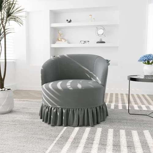 Vista 7 de Silla giratoria de barril de 360 grados, silla de club de barril giratoria de 360 grados, cómoda silla redonda para sala de estar, sillón de ocio