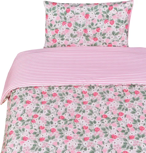 Vista 8 de J-pinno Juego de funda de edredón + funda de almohada de dibujos animados de mariposa arcoíris para niñas, cierre de cremallera, 100% algodón