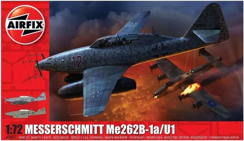 Vista 9 de Airfix Messerschmitt Me 262B-1a 1:72 Kit de modelo de plástico para aviones militares A04062