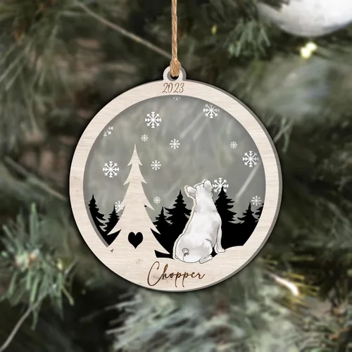 Vista 45 de Nazenti Adorno de Navidad conmemorativo personalizado, regalo personalizado de recuerdo de perro, condolencias por pérdida de mascotas, sabueso