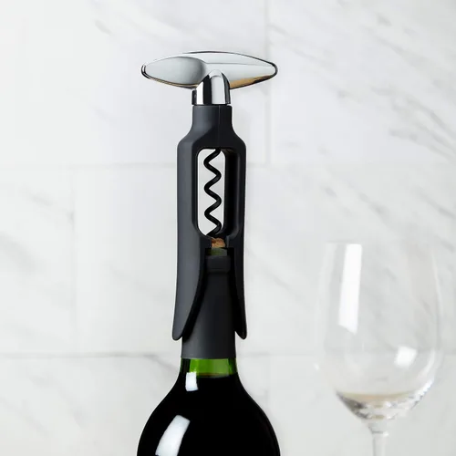 Vista 5 de True Sacacorchos autoestirable, plástico duradero con mango cromado fácil de girar, abridor de botellas de vino para camareros, herramientas de bar