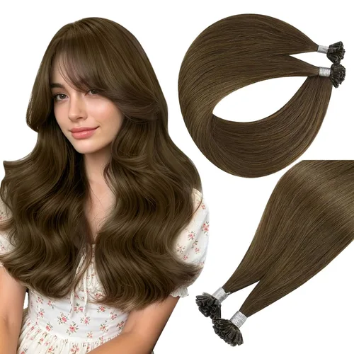 Vista 69 de Easyouth Extensión de cabello humano rubio con cola de caballo, extensiones de cabello humano rubio dorado con reflejos rubios, extensiones