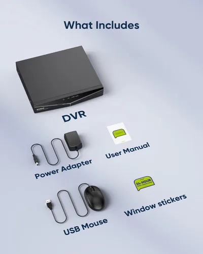 Vista 10 de SANNCE Grabador DVR de 16 canales 1080P con función de alerta por correo electrónico y detección de movimiento, salida HDMI 1080P, sin HDD y cámara
