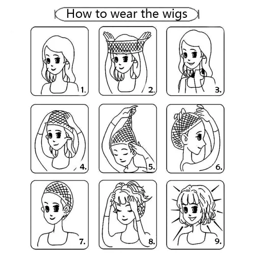 Vista 9 de Kaneles Peluca corta para hombre, pelo natural, sintético, peluca completa (marrón)